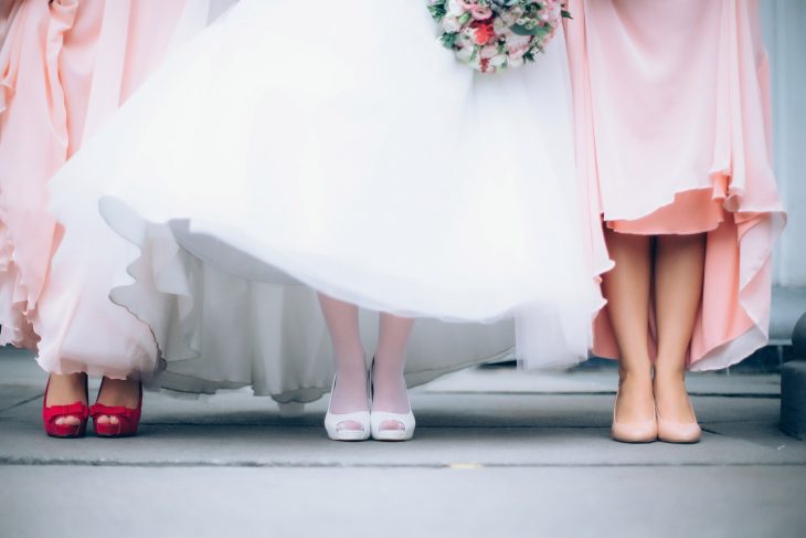 Bride and Bridesmaid Feet