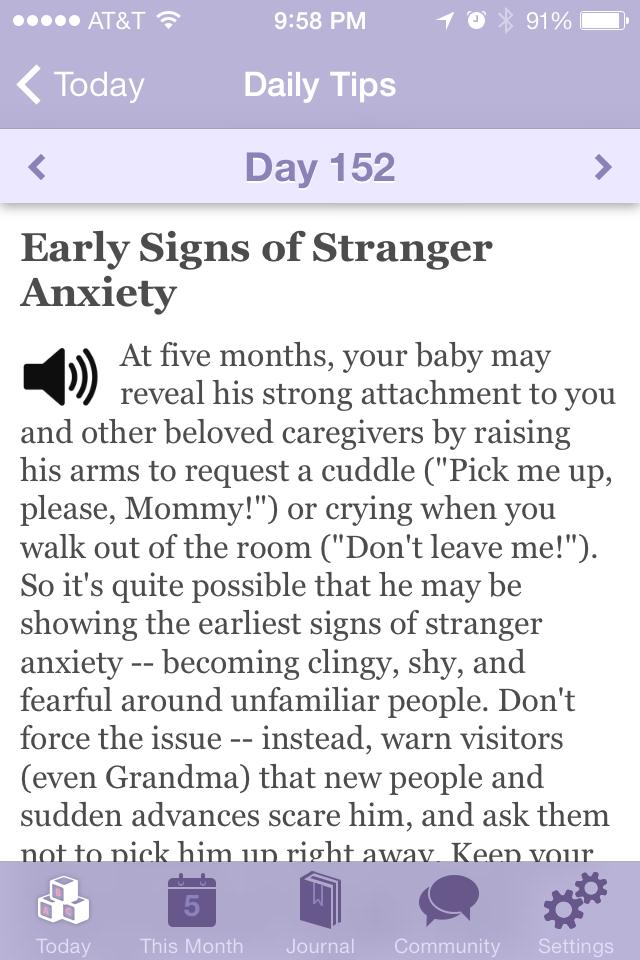 Stranger Danger and Separation Anxiety