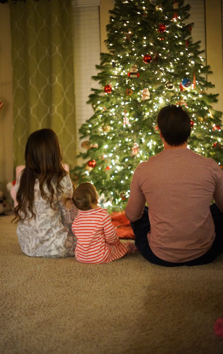 Indoor Christmas Pajama Family Photos