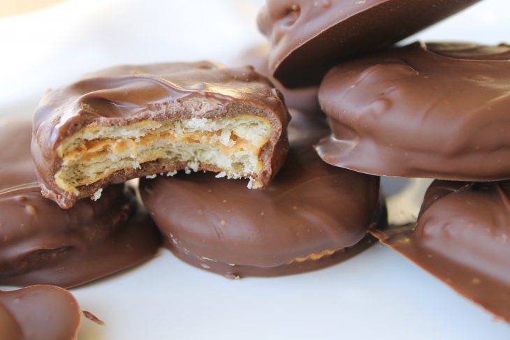 Chocolate Covered RITZ Peanut Butter Sandwiches