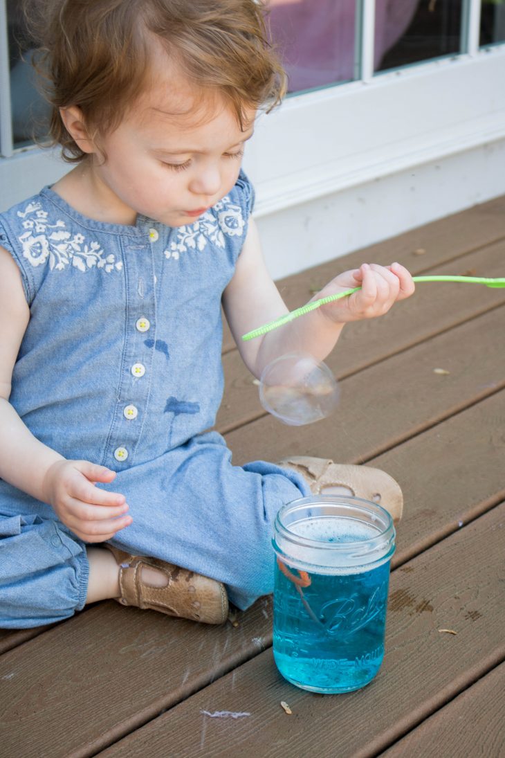Baby Blowing Bubbles