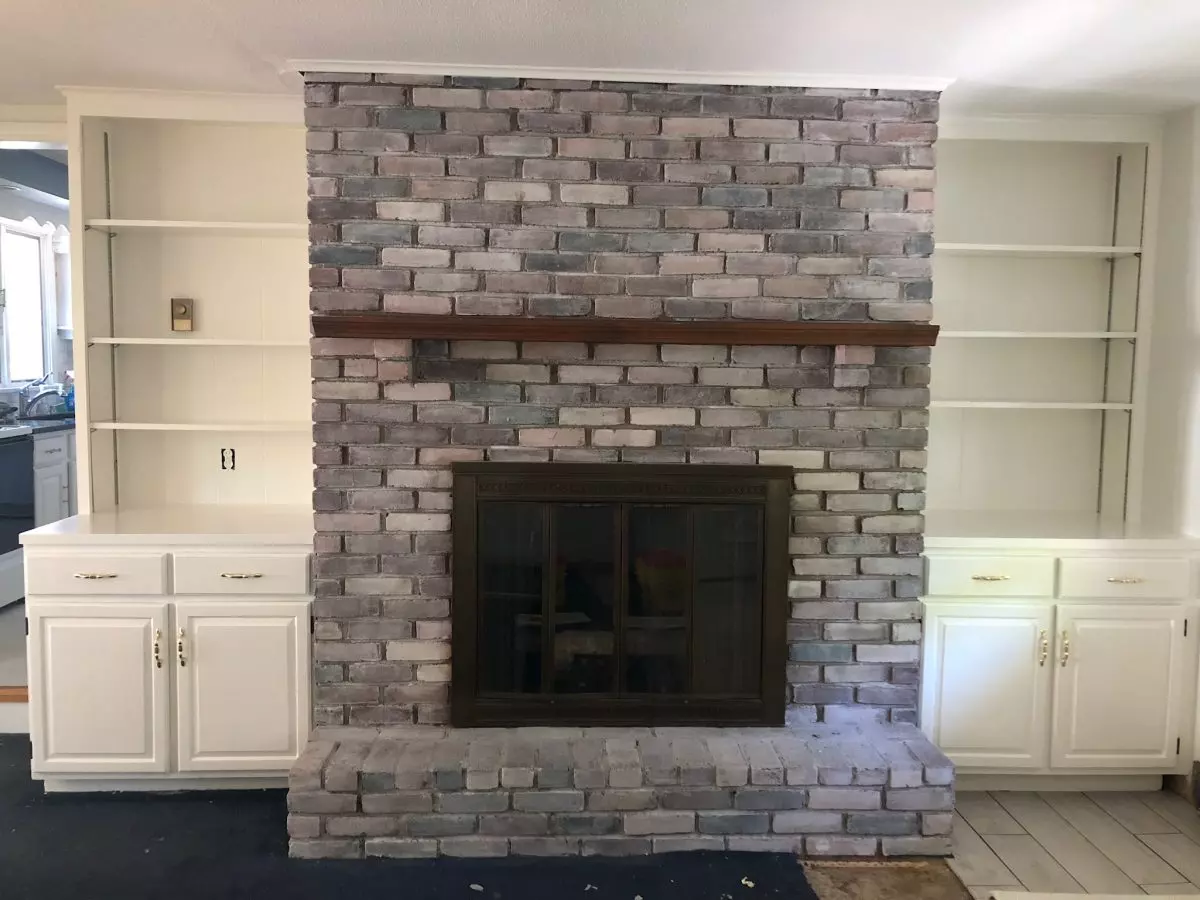 How to Whitewash a Brick Fireplace - Caitlin Houston