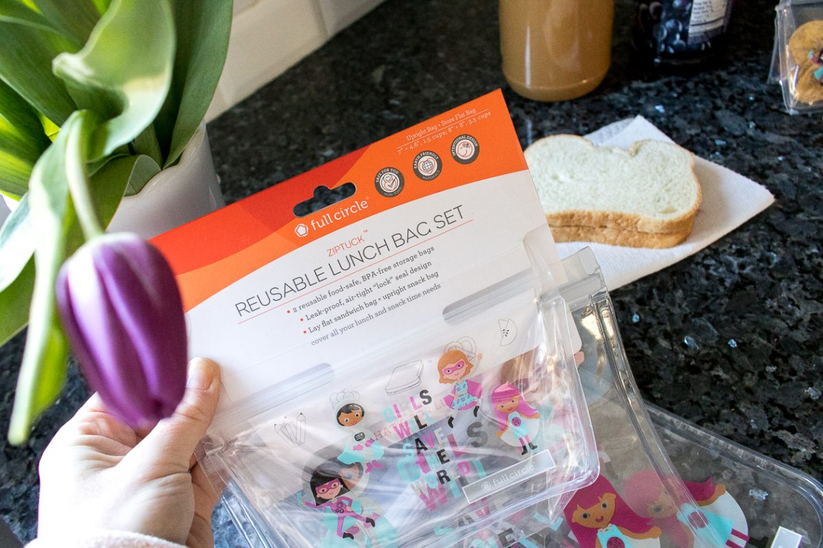 Reusable snack bags that say Girls Will Save the World