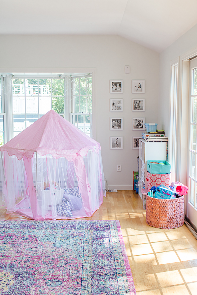 Pink Playroom with Kids Princess Tent