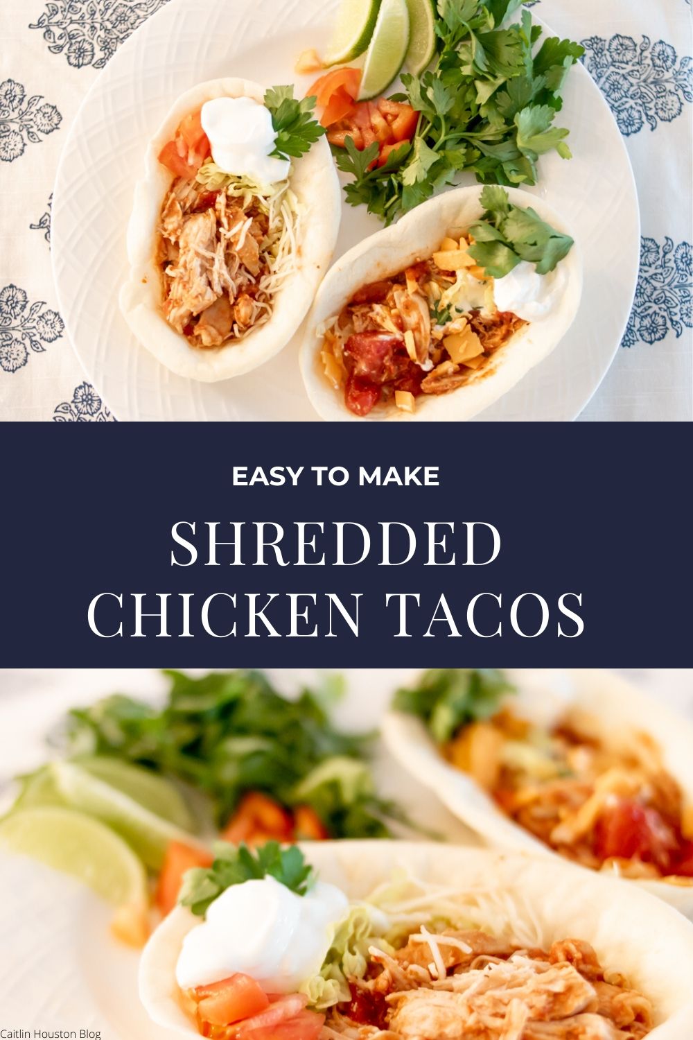 Easy to make shredded chicken taco recipe 
