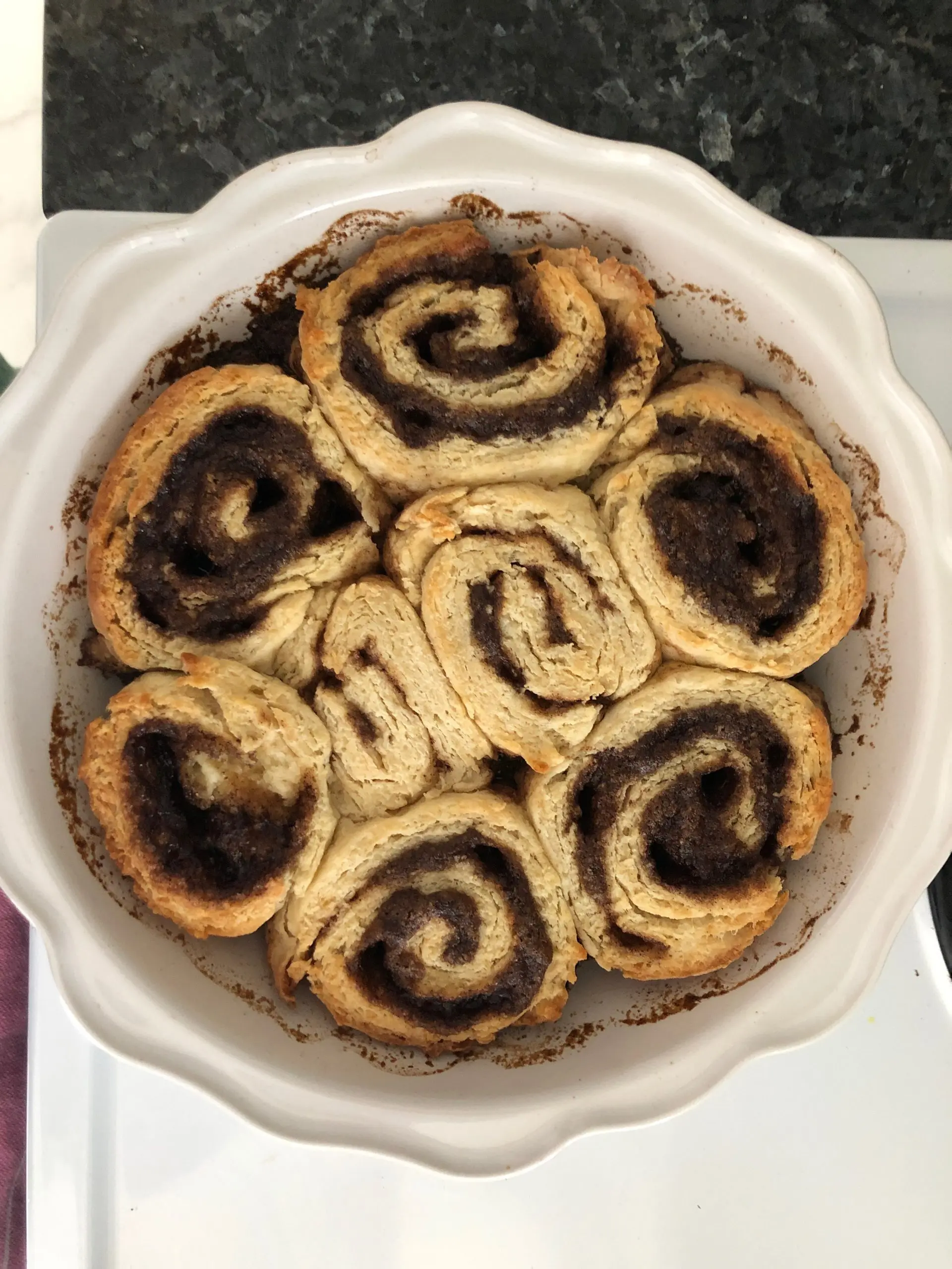 Yeast Free Cinnamon Rolls After Baking