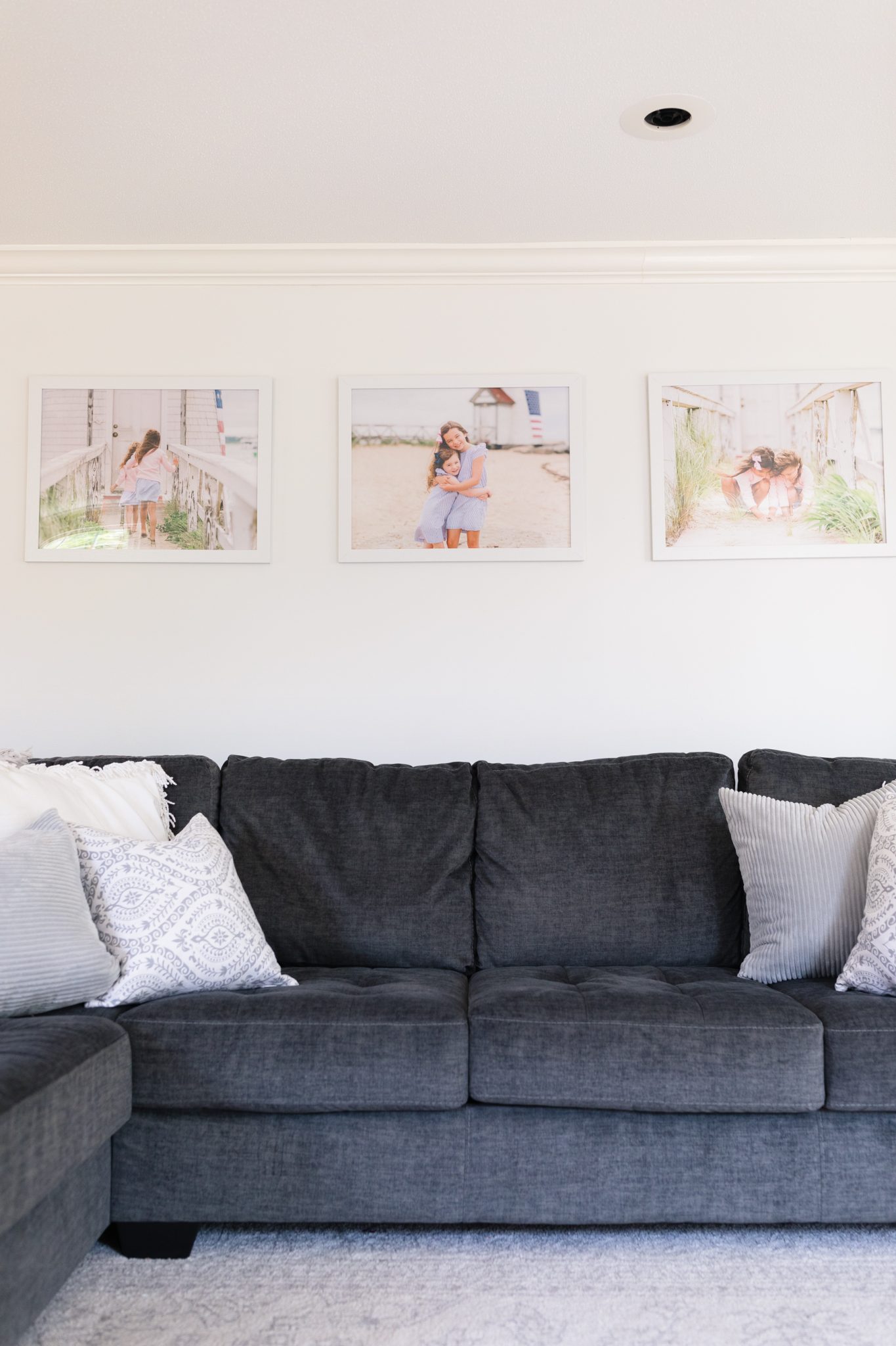 How We Chose to Decorate the Wall Behind the Sofa