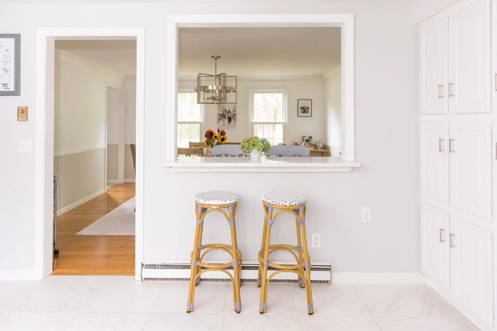 large kitchen wall