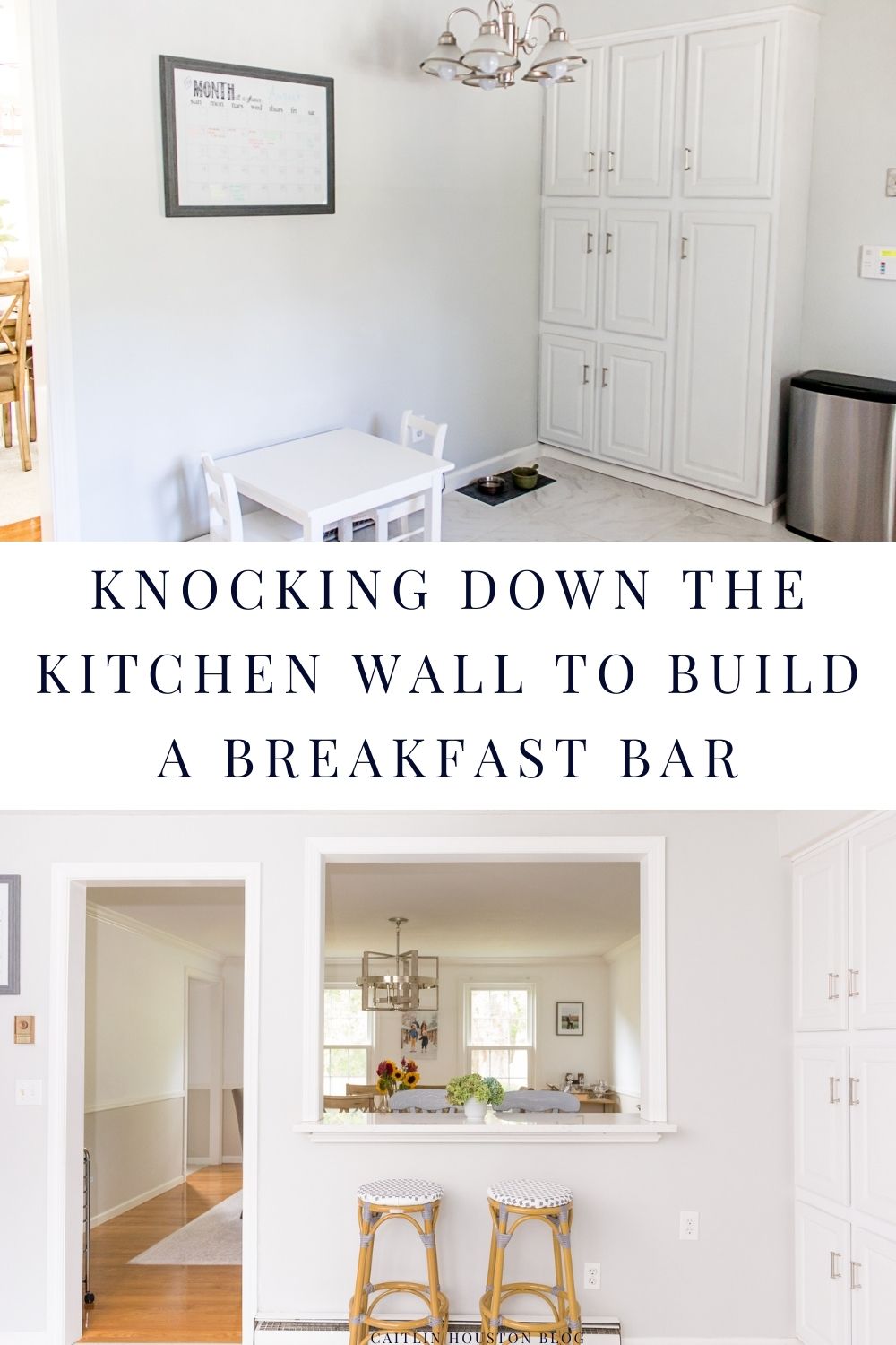 How We Knocked Down the Wall in the Kitchen to Make a Breakfast Bar 