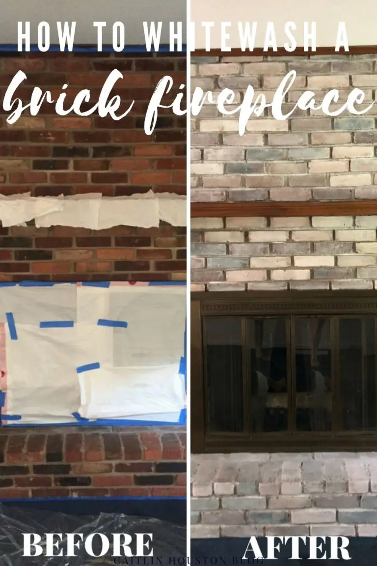 How to Whitewash a Brick Fireplace - Caitlin Houston