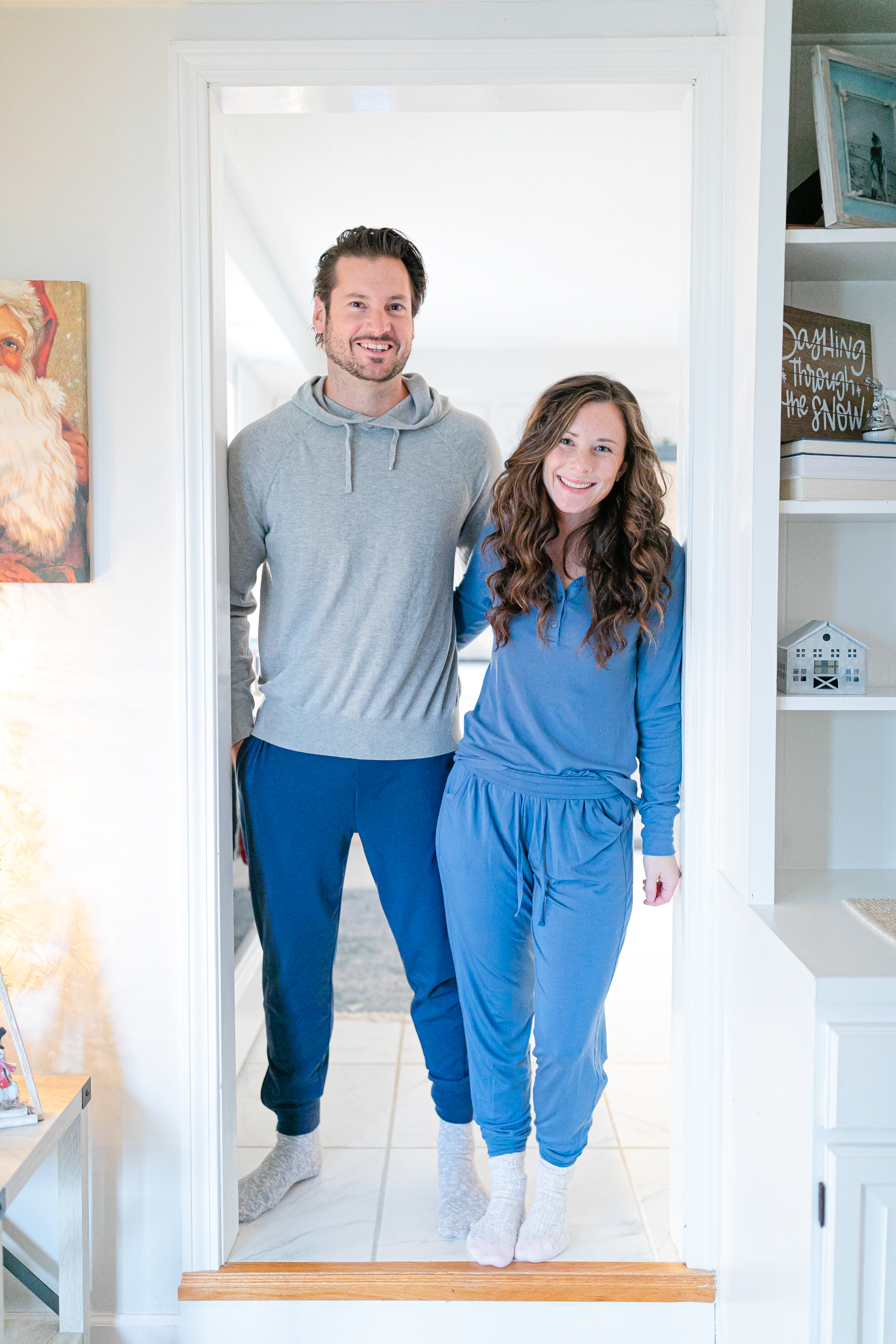 Husband and wife in loungewear by Tommy John