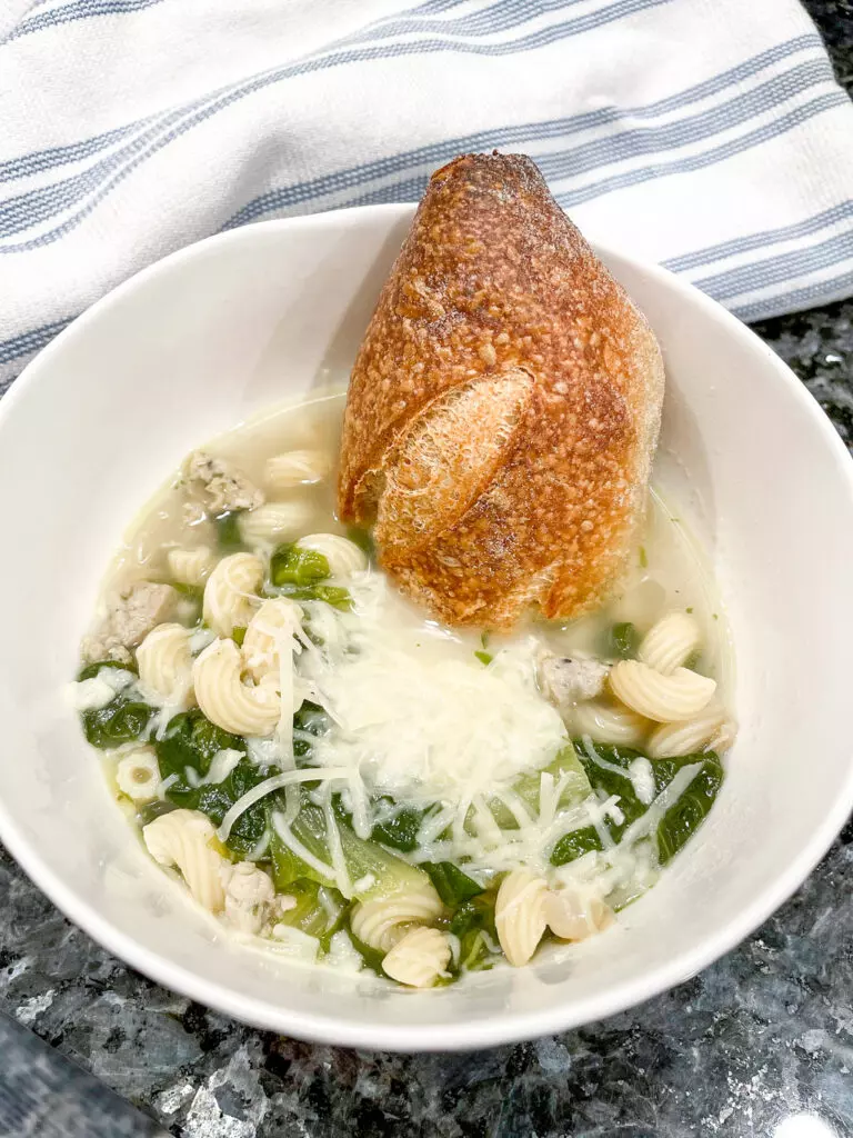 Escarole, Bean, and Chicken Sausage Soup Caitlin Houston