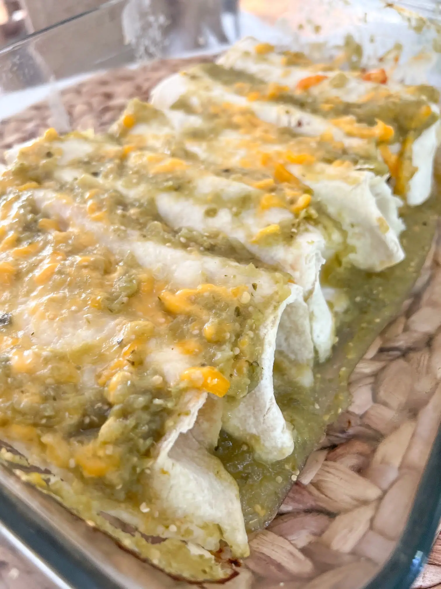 Dairy Free Green Chili Chicken Enchiladas