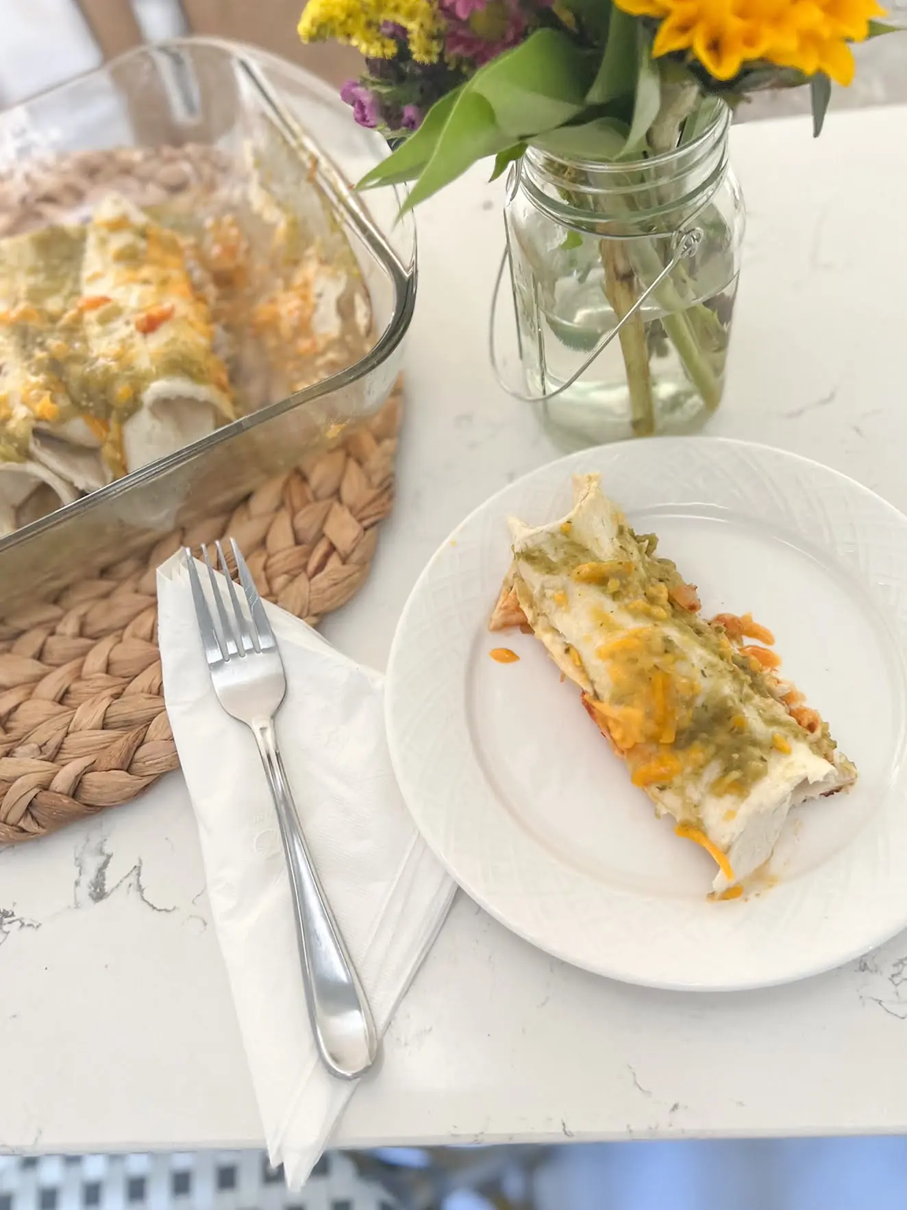 Dairy Free Green Chili Enchiladas3