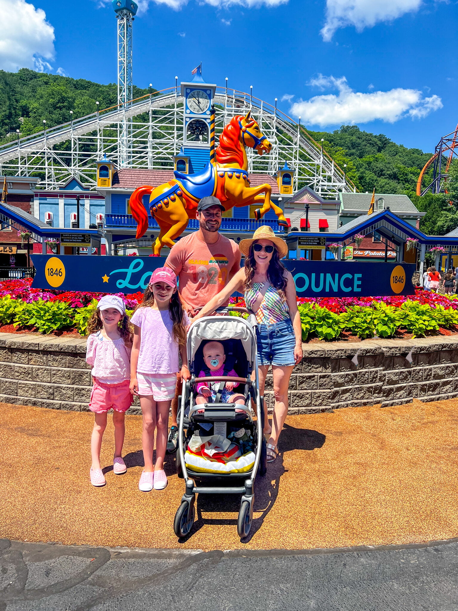 Family at Lake Compounce Amusement Park 2022