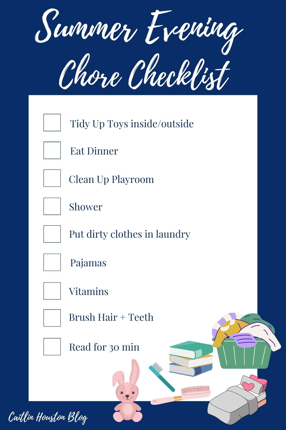 Summer Evening Chore Checklist
