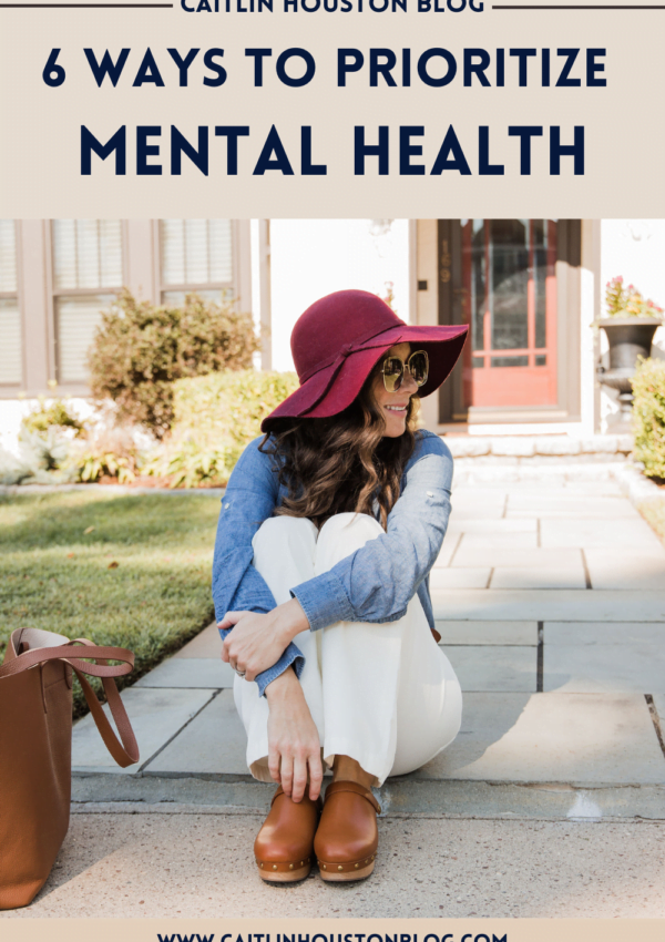 woman in maroon fall hat and fall outfit prioritizing mental health