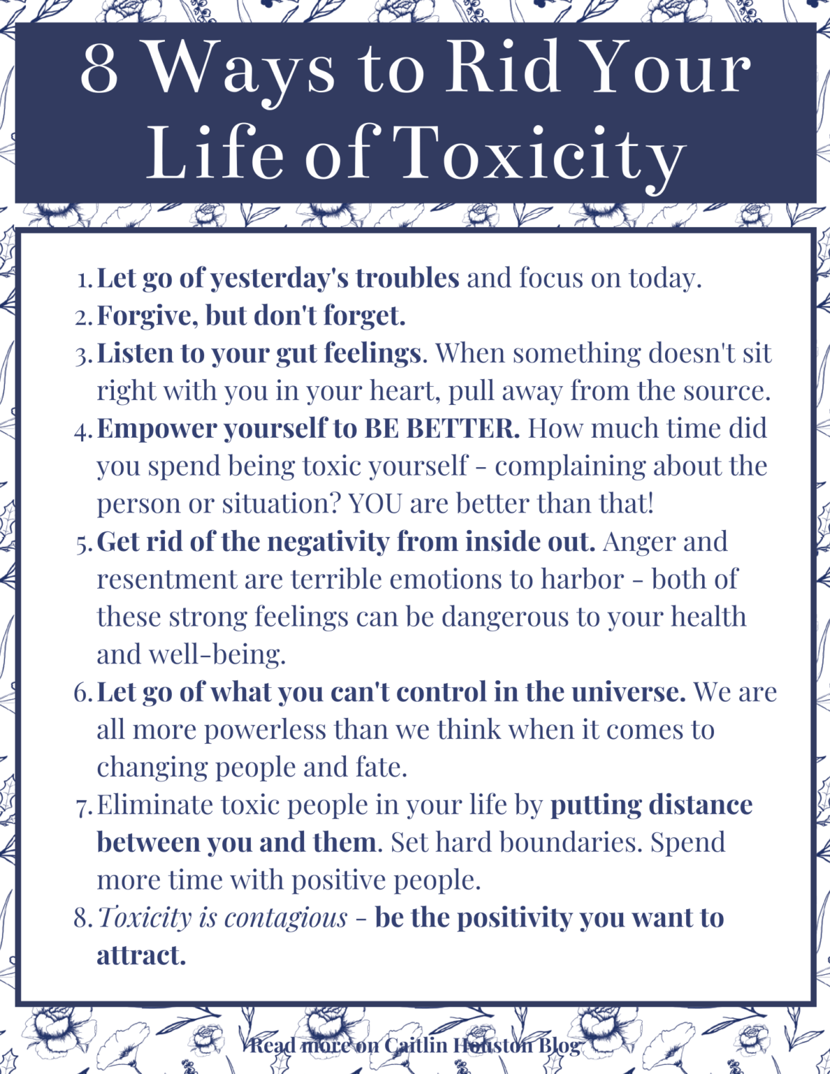 How to Rid Your Life of Toxicity - Caitlin Houston