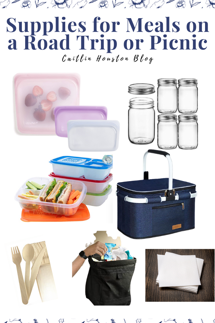 Supplies for Meals on a Road Trip or Picnic