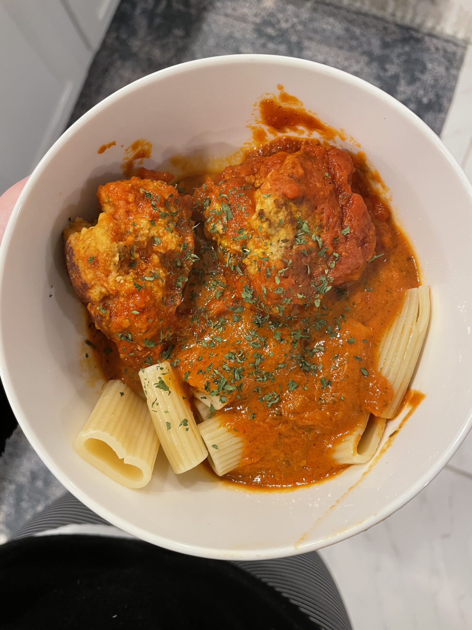 Meatballs and Ziti for Family Dinner