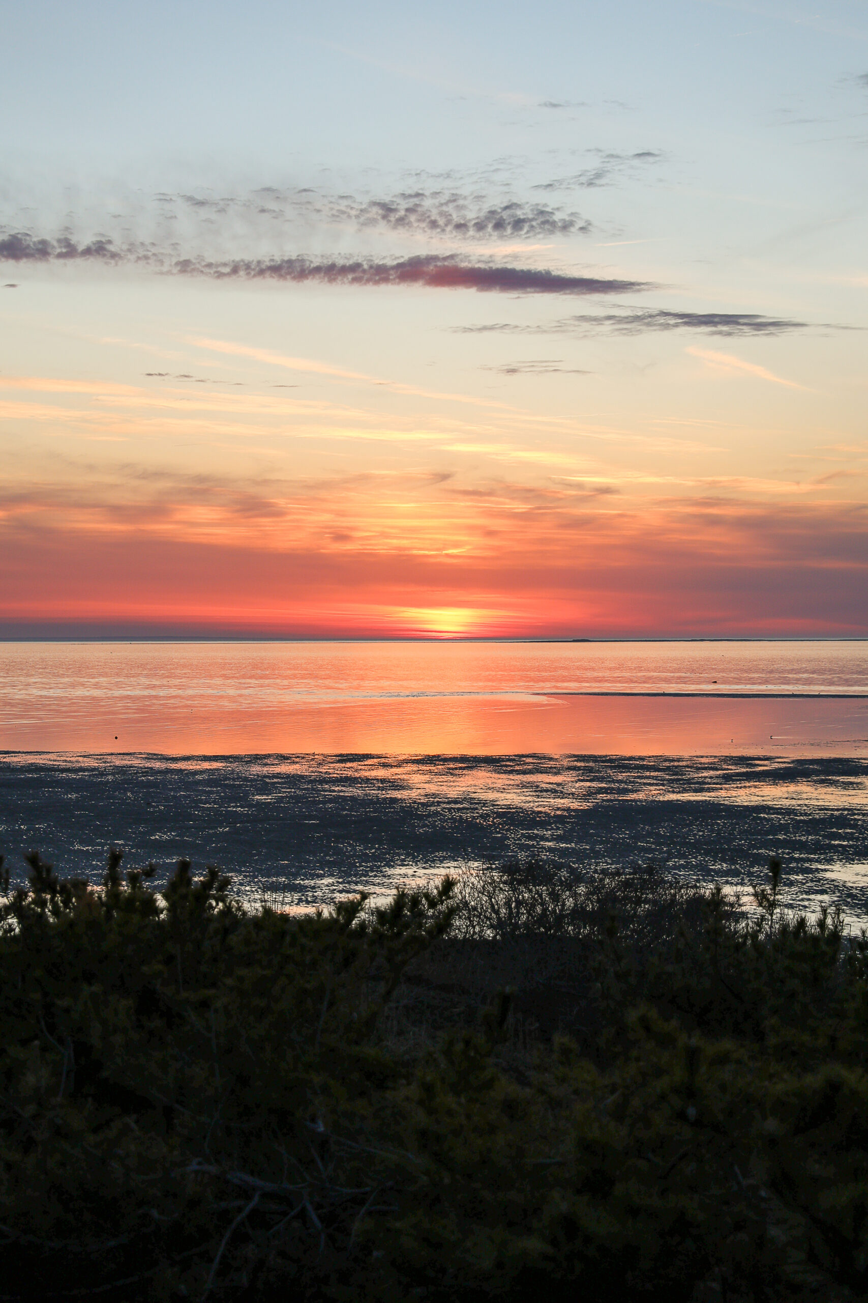 sunset at beach in Eastham MA