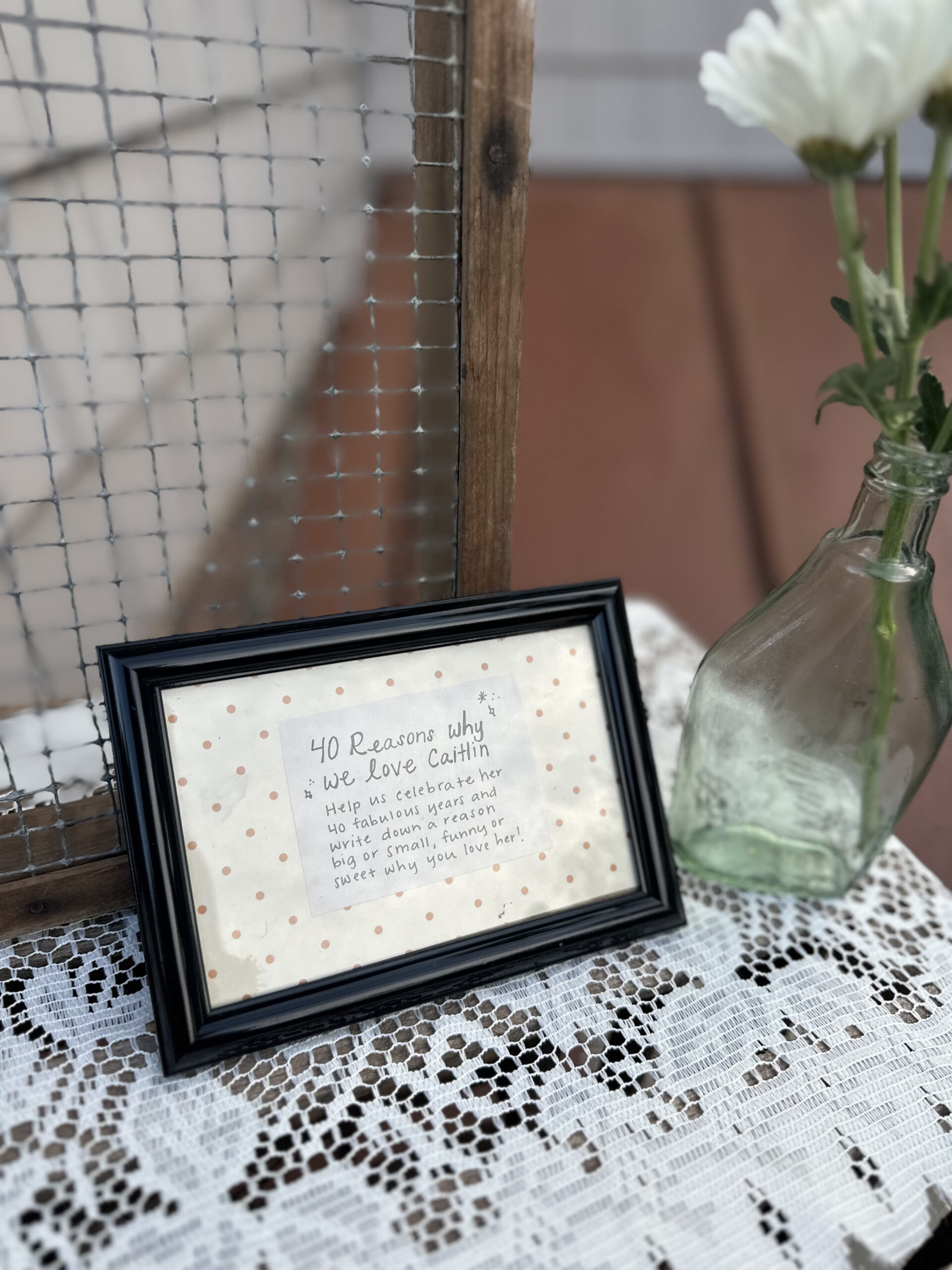 Write something for the 40th birthday girl sign