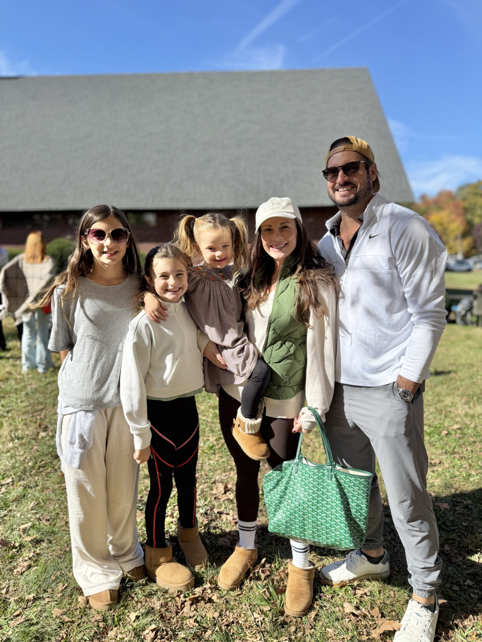 Caitlin Houston and Family at Scarecrow Festival in October