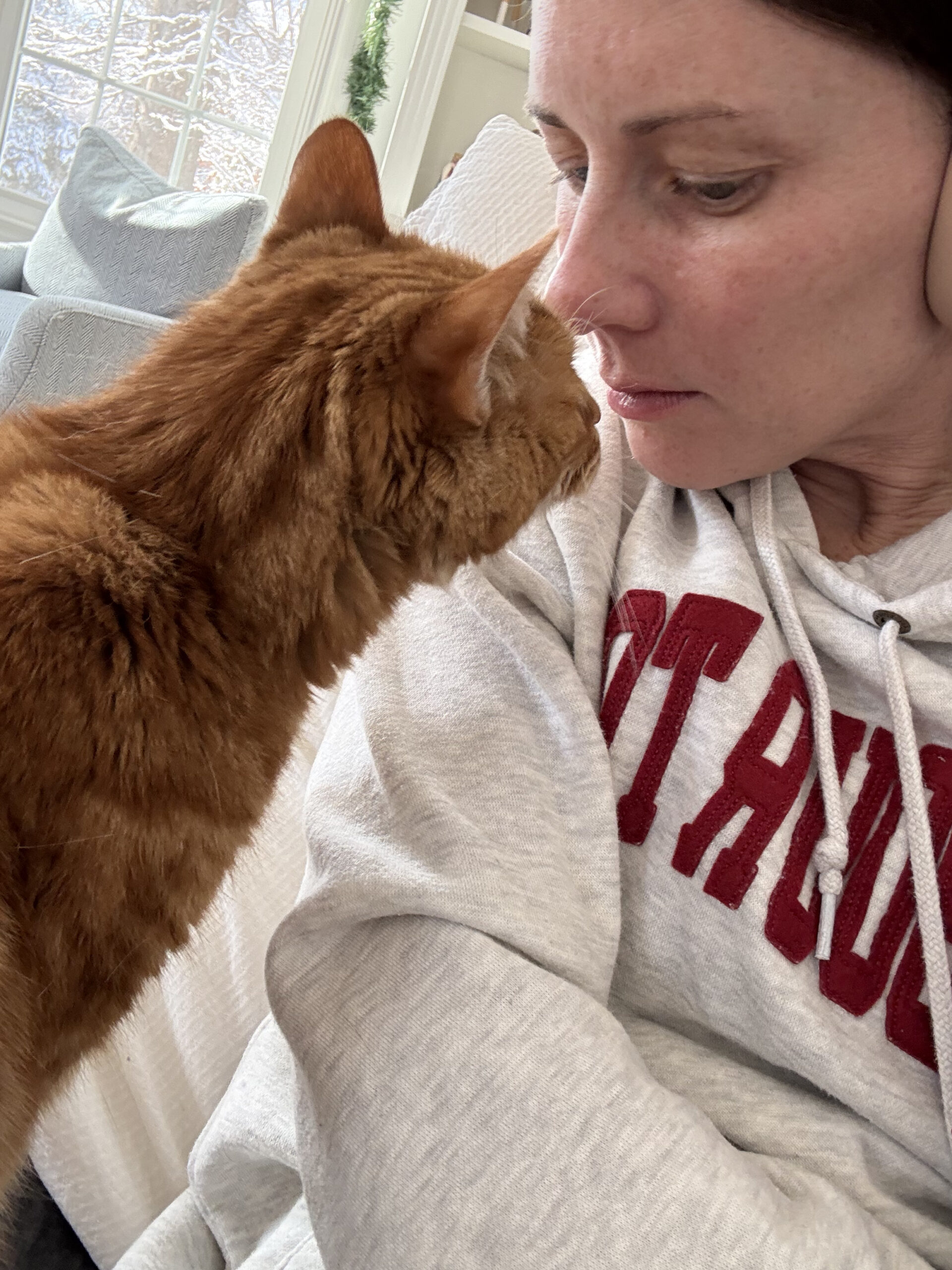 Caitlin and her cat Muffin