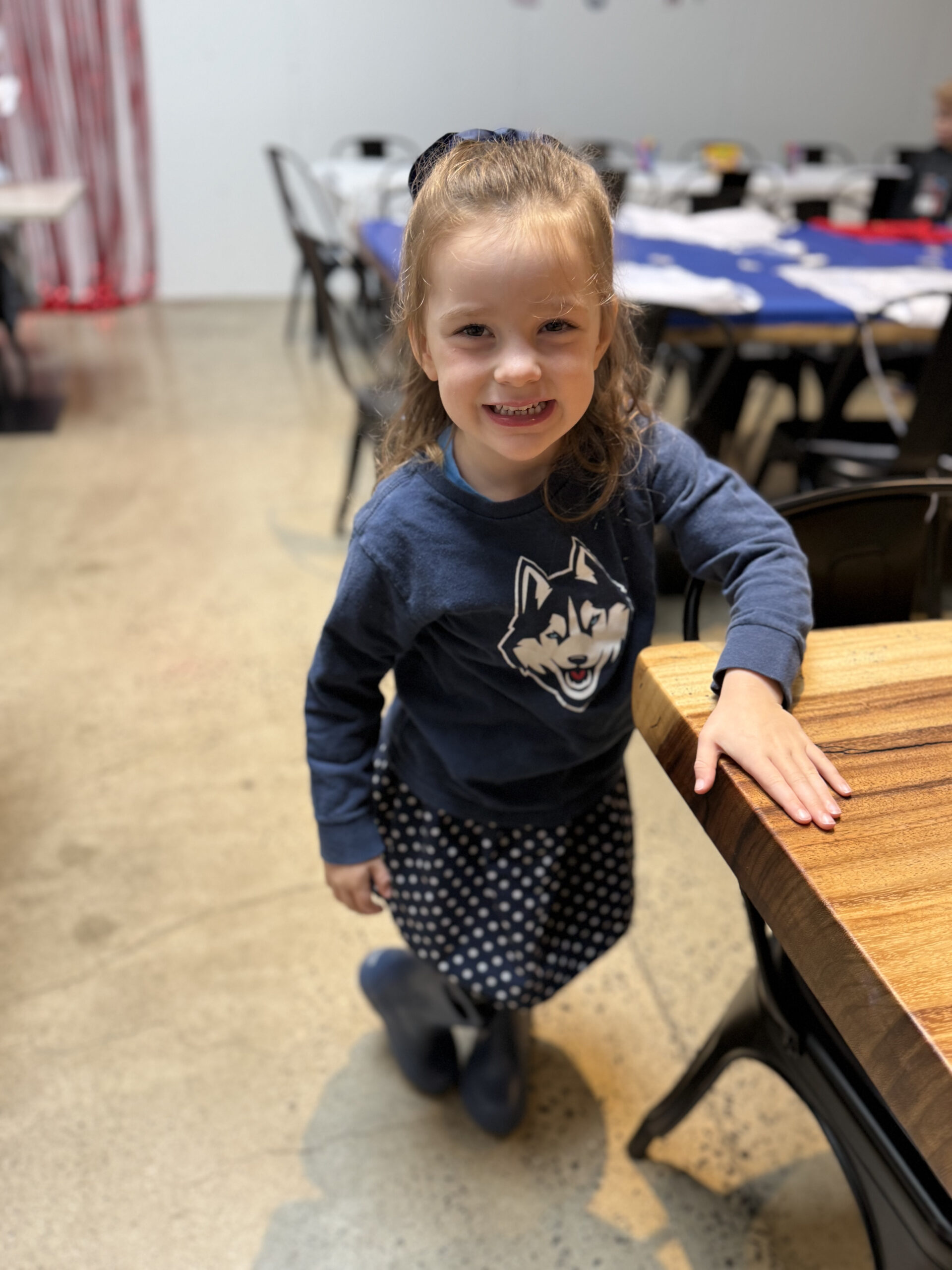 Arbor at 4½ years old with her big sisters