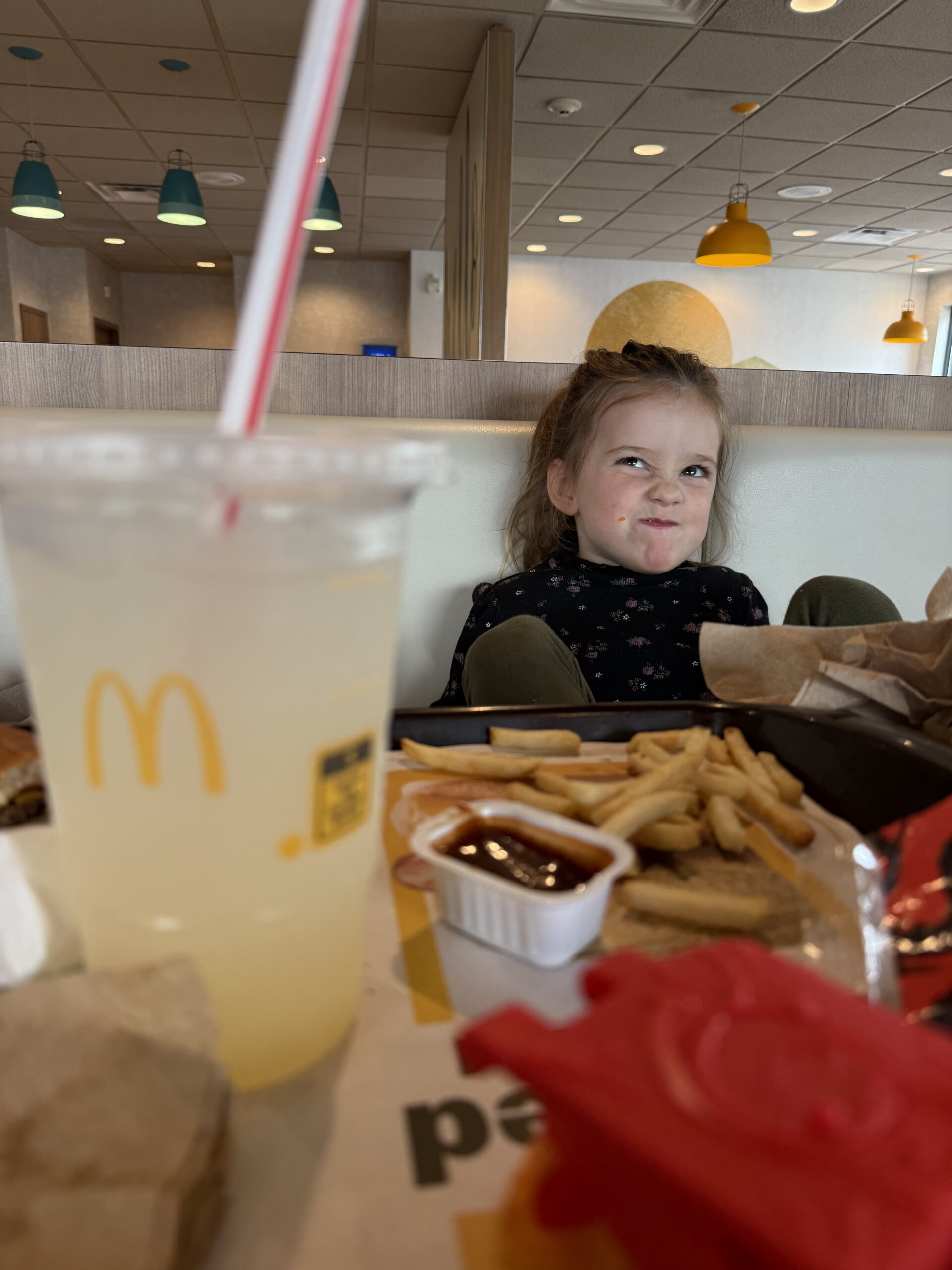 Arbor at 4½ years old with her big sisters