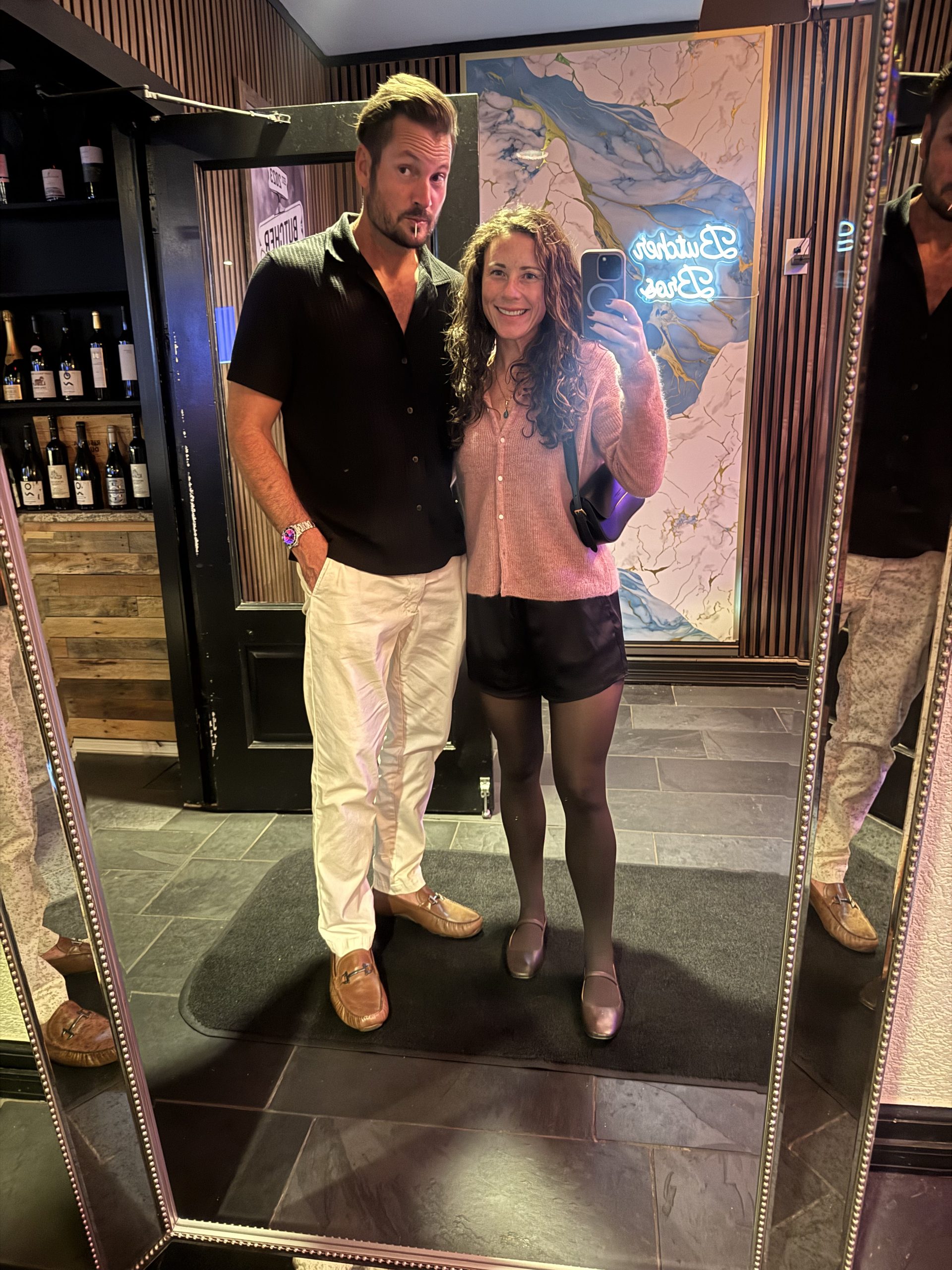 Butcher Bros Steakhouse Cheshire couple mirror selfie