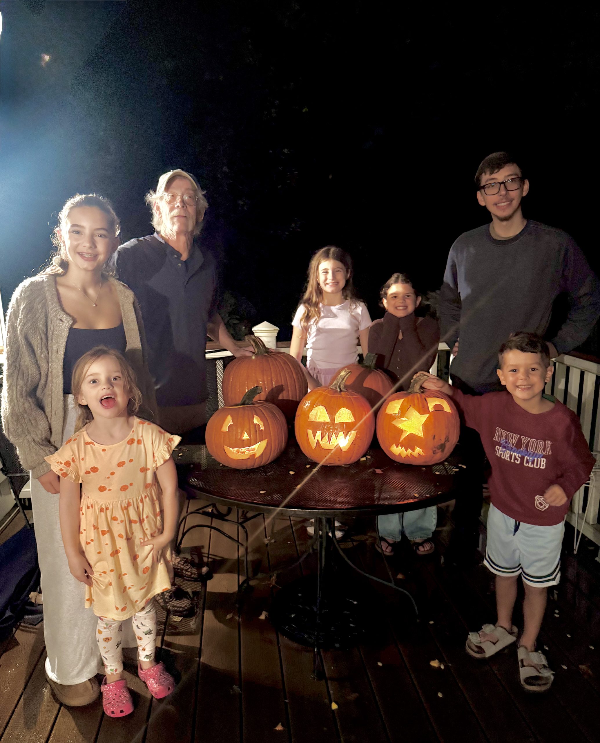 Pumpkin carving with Grandpa October